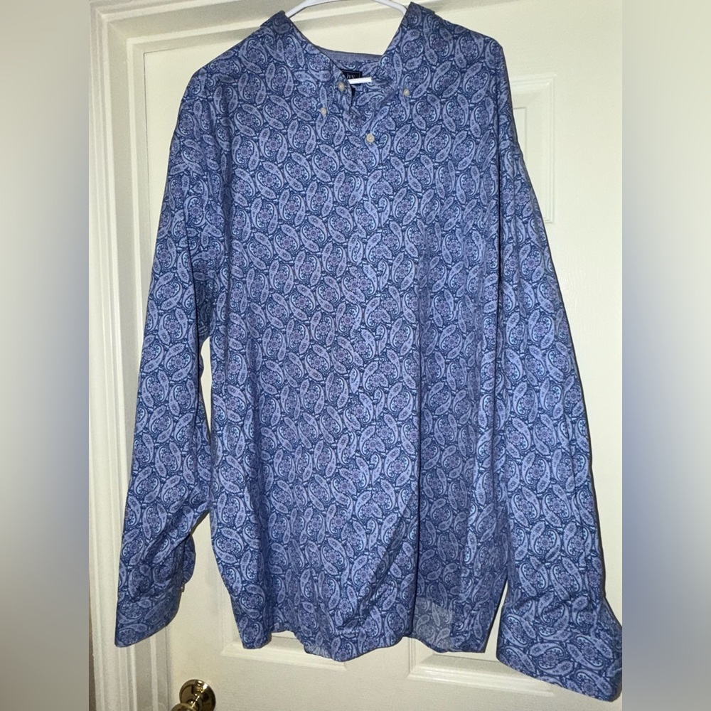 crown & ivy Men’s Button Down Dress Shirt-4X